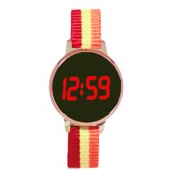 触屏防水炫酷电子表爱心韩版女学生初高中小学生儿童情侣时尚潮流 8085玫瑰金