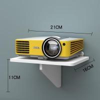 电视机顶盒置物架墙上床头路由器卧室隔板壁挂式免打孔投影仪支架 [注意尺寸]小号方形 [无痕钉]适合粉刷