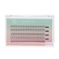 梦鹿[送胶水/镊子]假睫毛女超自然浓密分段朵毛单簇 嫁接0.07 C 0.07混合装