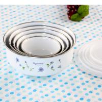 搪瓷碗加厚 带盖老式珐琅密封碗 怀旧五件套碗饭菜配套冰箱保鲜碗