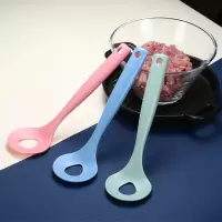 304不锈钢肉丸勺子汤勺家用漏勺厨房用品制作器肉丸子夹厨房用具 塑料肉丸勺子 (随机颜色)