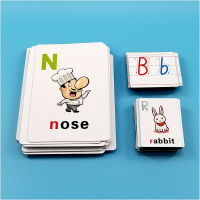 磁性26个英文字母卡片磁贴早教英语单词笔顺卡益智儿童玩具早教具 单面磁/字母卡(9x7cm)