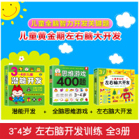 全套3册 3-4岁儿童潜能开发全书 宝宝左右脑开发全脑思维训练书籍幼儿早教书 幼儿园小班教材用书左右脑开发图书 数学启蒙