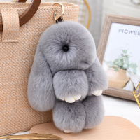 韩国小兔子毛绒玩具垂耳兔迷你萌兔玩偶公仔长耳兔兔书包挂件小号 浅灰色 14厘米迷你版兔兔
