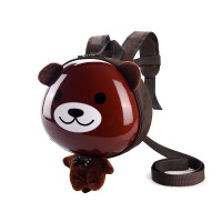 卡通防走失背包1-3岁婴幼儿小书包2男孩带牵引绳可爱萌小鸡双肩包 小熊(1-3岁)送牵引绳+防滑扣