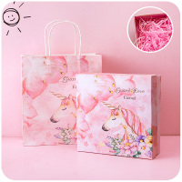 独角兽小夜灯梦幻少女心可爱床头灯儿童卧室睡眠夜光灯宿舍好物 独角兽中号礼盒+中号礼袋1