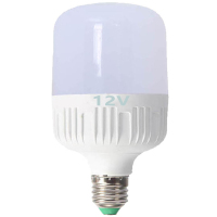 电瓶灯led灯12伏灯泡摆摊夜市地摊神器带线帐篷灯高亮12直流灯 12v 15瓦螺口 不带线 LED 其它 白