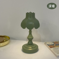 复古小夜灯学生宿舍桌面台灯usb充电式卧室ins少女床头灯装饰摆件 深绿色