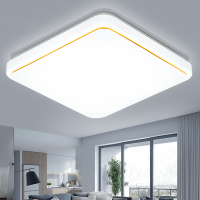 客厅灯大灯2020年新款方形led吸顶灯简约现代大气北欧卧室灯具饰 方金线19*19白光12瓦