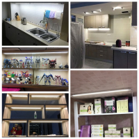 学生宿舍灯管led台灯护眼 带开关插头线电长条橱柜房灯带照明 透明罩32厘米 其它 暖黄