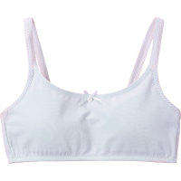 久岁伴女童内衣发育期小学生文胸小背心式防凸点一阶段胸罩10岁 3101白色 80A
