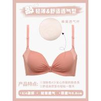 薄款内衣女小胸聚拢调整型收副乳无钢圈文胸夏季透气超薄胸罩夏天 深粉色-单件[薄款] 70B=32B