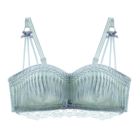 密莉斯平胸神器内衣女小胸聚拢无钢圈文胸罩套装加厚调整型收副乳 薄荷绿单件 32/70A
