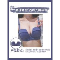 内衣小胸聚拢调整型套装收副乳无钢圈夏内心性感薄款文胸罩女上托 灰紫色单件 80/36AB