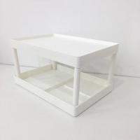 *片片吖*化妆品桌上白色简约储物收纳架子桌面整理 居家家置物架 2层