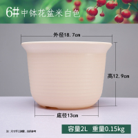 爱丽丝花盆中钵多肉套装组合仿陶瓷塑料树脂特大号绿萝吊兰小花盆 6号浅米色 中钵