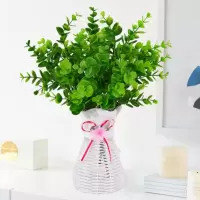 假花仿真花束客厅家居摆件餐桌装饰花摆设花艺茶几小盆栽塑料干花 驼色