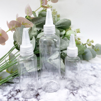 旅行便携挤压式分装瓶粉底液乳液护肤品洗发水透明塑料尖嘴空瓶 尖嘴瓶[3个30ml]