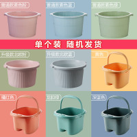 家用泡脚桶过小腿泡脚盆宿舍按摩塑料洗脚盆洗脚桶高过膝足浴神器 颜色款式随机[粉丝福利]