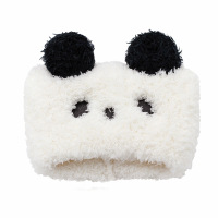 可爱洗脸发带束女熊猫宽边月子头巾产妇产后夏季薄款发箍夏天春秋 白色