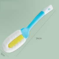 鞋刷软毛刷鞋刷子洗鞋刷不伤刷鞋神器家用清洁板刷鞋子洗衣刷衣服 老款细毛刷-蓝色.