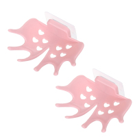 肥皂盒吸盘壁挂式肥皂架免打孔皂盒架家用创意沥水便携挂钩香皂盒 【粉色】两个装