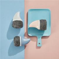 多家宜钢丝球刷带柄家用不掉丝厨房用品洗碗清洁球不锈钢刷锅神器 钜惠款3个装【北欧蓝】+【北欧粉】+【北欧灰】