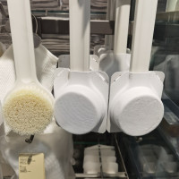 日本无印良品洗澡刷软毛搓背刷背长柄muji背部沐浴刷后背搓澡神器 专柜款本白色一只(环保头)