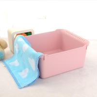 洗脸盆洗衣盆洗脚盆塑料洗漱盆长方形厨房洗菜盆子大中小号收纳框 小号白色