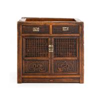 多肉花盆复古怀旧创意老式收音机造型盆栽八十年代老物件摆件90后 深复古色柜子花盆 11*8*10CM有孔 中等
