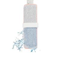 妙洁免手洗平板拖把家用一拖木地板干湿两用地拖布净懒人拖地神器 1拖把杆+2拖布