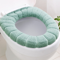 马桶垫子坐垫冬季家用坐便器垫圈马桶盖套罩暖垫座套坐厕垫防水通 淡绿色