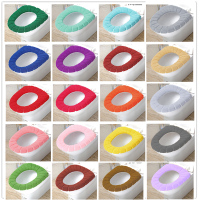 马桶坐垫家用冬季加厚毛绒马桶垫子坐便套四季通用防水坐便器垫圈 随机颜色*2个装[不支持选颜色]