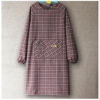 加长围裙男士加大偏大码大人外套反穿衣长袖家用厨房家务男人罩衣 新大码长袖咖啡色