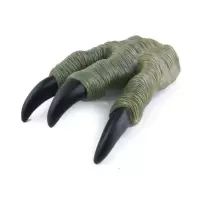 恐龙面具恐龙爪子手套玩具 仿真霸王龙手偶塑胶模型儿童表演道具 恐龙爪子一只(绿色)