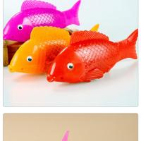 [牛年吉祥物]新款投影电动牵绳牛发光音乐牧童骑牛儿童益智动物 电动发光鱼1个[不带电池]