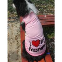 亏本清仓春夏装大狗宠物衣服背心金毛中大型犬防掉毛服饰大狗背心 我爱妈妈粉色 3XL合适18-24斤狗