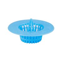 日本浴室地漏下水道毛发过滤网洗手池头发防堵神器水槽洗菜盆提笼 栅栏过滤网-6个蓝色