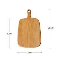 厨房家用案板日式整木质砧板菜板面包板披萨板水果板托盘烘培用品 榉木砧板小号【整木】 26*16cm