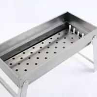 烧烤炉抽拉木炭烧烤炉家用木炭烤炉烧烤炉户外烧烤架全套加厚 长36宽20带腿无网
