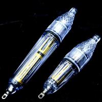 诱鱼灯集鱼灯LED水下聚鱼灯送5号电池12厘米,17厘米深海防水引鱼 绿光 电子款6厘米常亮