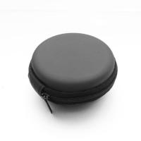 数码收纳包耳机袋子收纳盒耳机装u盘的小盒子u盾收纳包耳机线盒 (EVA面料)[圆形] 黑色