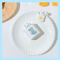 ipad2020数据线保护套苹果12手机充电器11pro头专用耳机缠绕绳20W 镭射蓝小熊保护套