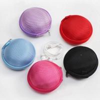 充电器收纳包抗压便携零钱数据线耳机收纳包蓝牙耳机收纳盒 圆形1个试用(颜色随机)