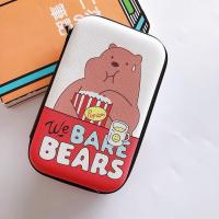 韩国可爱卡通耳机电源收纳包数据线充电器收纳盒蓝牙耳机零钱包潮 大号 吃货熊