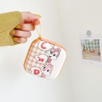 卡通耳机数据线充电器收纳包迷你充电宝收纳盒拉链式配件便携手包 松鼠奇奇蒂蒂