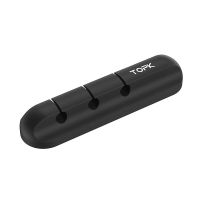 TOPK 桌面数据线理线器 耳机手机线收纳固线器硅胶集线收线器L16 3孔固线器 1只装