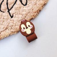 可爱卡通移动硬盘收纳包耳机数据线绕线器充电器移动电源整理盒子 棕色 奇奇集线器