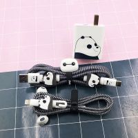 华为nova5Pro/P30Pro/MATE30pro数据线保护套手机充电器保护线 灰色 熊猫