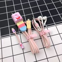 苹果8/xr/X手机数据线雪糕保护套iPhone11充电器保护线耳机绕线器 小猪